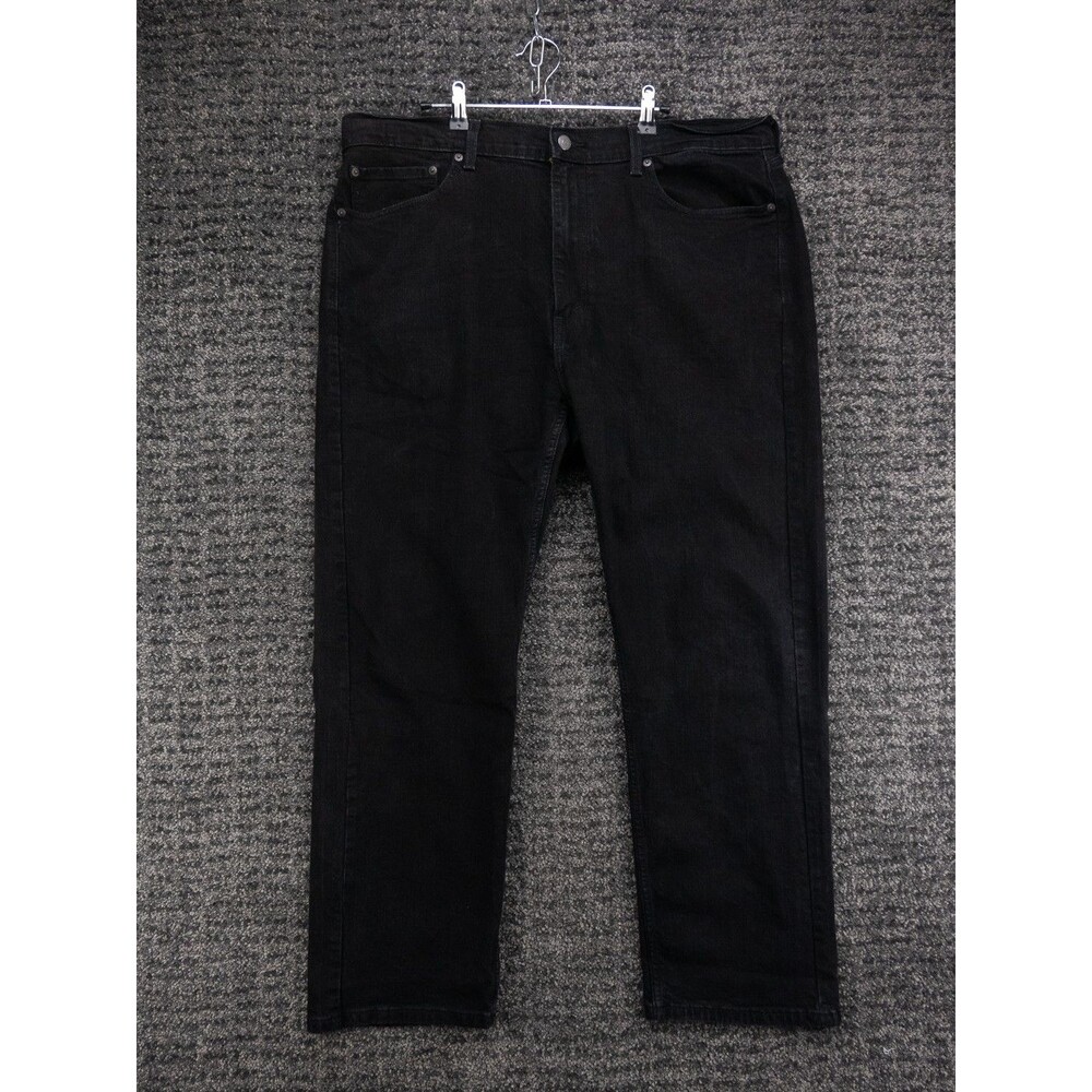 Levis 505 Jeans Mens 40x30 Black Straight Leg Stretch Denim Classic Casual Rock